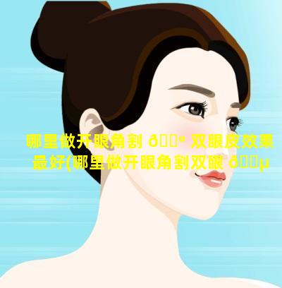 哪里做开眼角割 🌺 双眼皮效果最好(哪里做开眼角割双眼 🌵 皮效果最好呢)